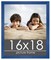 16x18 Classic Modern Blue Picture Frame - UV Acrylic, Foam Board Backing, Hanging Hardware